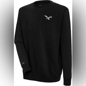 Black Men’s Philadelphia Eagles Black Classic Victory Long sleeve Crew Sweater